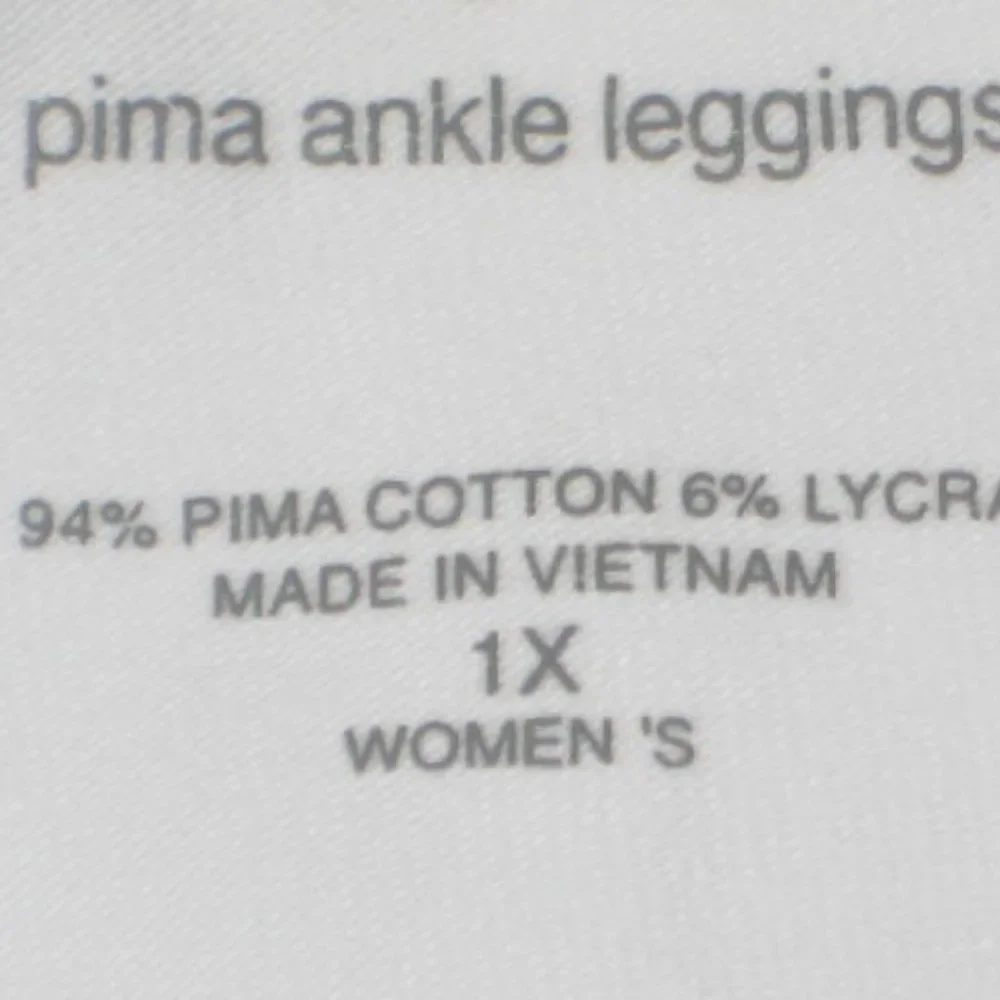 J. Jill Pima Ankle Length Leggings Size 1X White Cotton Pants Plus Never Worn - Picture 2 of 7